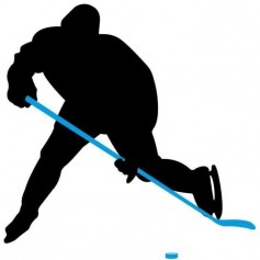 NIJDAM Crosse de hockey sur glace 137 cm - Droit - Bleu