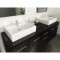OLGA Ensemble salle de bain double vasque L 150 cm - Noir laqué brillant