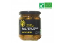 Olives vertes au fenouil et citron - Bio - 130 g