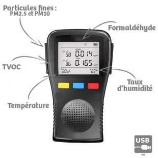ORIUM Mesureur analyseur qualité de l'air Complet Portable - Référence 23625