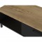 OXFORD Table Basse décor noir et chene - Style industriel - L 100 x P 55 x H 40 cm