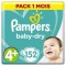 PAMPERS Baby Dry Taille 4+ - 9 a 18kg - 152 couches - Format pack 1 mois