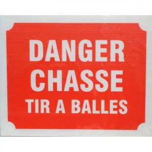 Panneau Danger Chasse Tir a Balles X 3