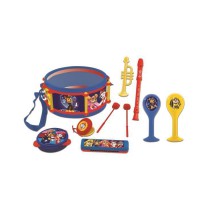 PAT PATROUILLE - Set de 7 Instruments de Musique - Tambour, Maracas, Castagnette, Harmonica, Flûte, Trompette & Tambourin