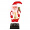 Personnage de Noël : Pere Noël Jingle bells en plastique et polyester - H 28 cm - Rouge et blanc