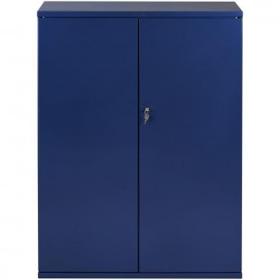 PIERRE HENRY Armoire de bureau JOKER style industriel - Métal bleu nuit nacré - L 80 x H 105 cm