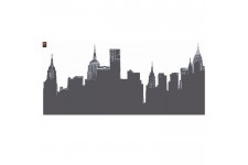 PLAGE Sticker déco ARDOISE - Vue de New York1 Planche 46x100 cm