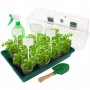 PLANETE PLANTE Ma petite Serre - Kit de jardinage - 15 pots et semences + 1 pelle + 1 pulvérisateur + marques plantes