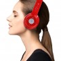 PLATYNE CAS 15 Casque Bluetooth avec lecteur MP3 et micro intégré - Rouge