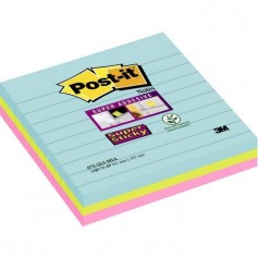 POST-IT 3 bloc-notes Super Sticky - Collection Miami