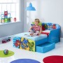 PYJAMASQUES Lit pour enfants avec espaces de rangement - 140 x 70 cm