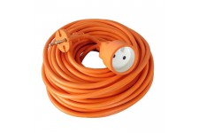Rallonge électrique de jardin câble HO5VVF 2x1.5mm2 orange 40m