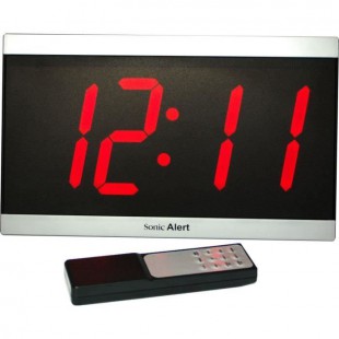 Réveil malentendant GEEMARC - BD4000SS Horloge LED - Grand affichage de la date, heure et température