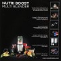 RUSSEL HOBBS 23180-56 Blender Mixeur Nutriboost Compact Multifonctions 700W Inox Brossé 15 Accessoires Inclus