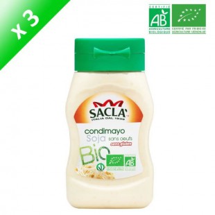 SACLA Condimayo de soja sans oeufs - 290 ml x3 - Bio