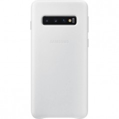 Samsung Coque en cuir S10 - Blanc