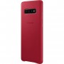 Samsung Coque en cuir S10+ Rouge bordeaux