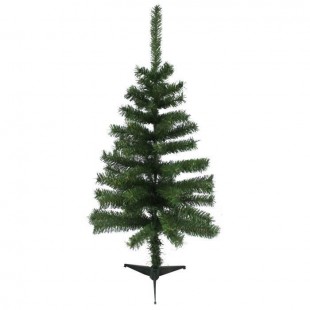 Sapin de Noël artificiel - 80 branches - Ø 50 x H 90 cm - Vert - Avec pied
