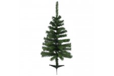 Sapin de Noël artificiel - 80 branches - Ø 50 x H 90 cm - Vert - Avec pied