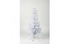 Sapin de Noël artificiel - H 120 cm - 150 branches - Blanc colorado - Avec pied plastique