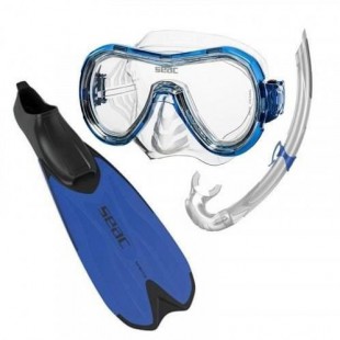 SEAC Kit de plongée et Snorkeling Spinta - Junior - Bleu