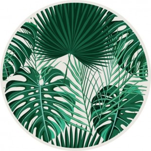 Set de table vinyle rond - 38 x 38 cm - Motif Jungle