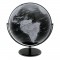 SIGN Globe politique non lumineux Ø 30 cm - Cartographie fond noir et pays argenté
