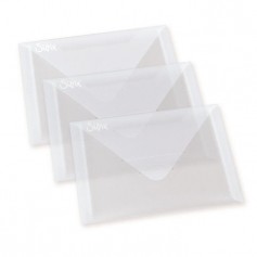 SIZZIX Set de 3 Enveloppes de Rangement en plastique pour matrices