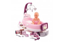 SMOBY Baby Nurse Nursery Electronique + Poupon Pipi - 24 Accessoires