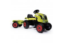 SMOBY CLAAS Tracteur a pédales Farmer XL + Remorque