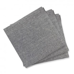 SOLEIL D'OCRE Lot 3 serviettes de table Jean's - 45x45 cm - Gris