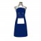 SOLEIL D'OCRE Tablier Chat - 100% coton brodé - 60 x 80 cm - Bleu