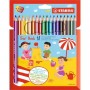 Etui carton x 18 crayons de couleur STABILO Trio + 1 taille-crayon