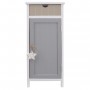 STAR Meuble de rangement de salle de bain en bois Paulownia L 28 cm - Blanc - Beige et gris