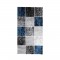 SUBWAY CUBE Tapis de couloir en polypropylene - 80 x 150 cm - Bleu