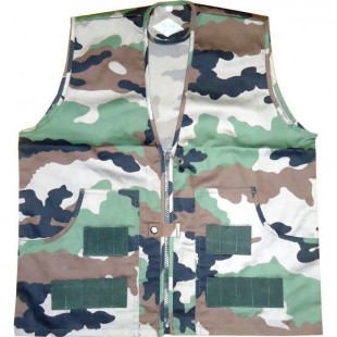TERRITOIRE CHASSE Gilet 4 poches - Motif camouflage