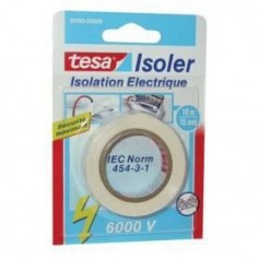 TESA Ruban Adhésif Isolation électrique - 10m x 15mm - Blanc