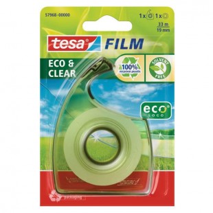 TESA 1 dérouleur ecoLogo + 1 ruban tesafilm ECO & CLEAR - 33mm x 19mm