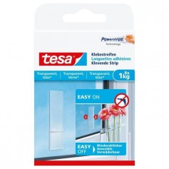 TESA Languettes adhésives - Pour verre et surfaces transparentes - Charge supportée : 1 Kg