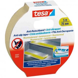 TESA Ruban adhésif antidérapant - 5m x 25mm - Fluorescent