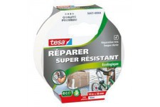 TESA Ruban de réparation Toilé Super Résistant - 10m x 38mm - Blanc