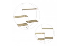 THE HOME DECO FACTORY Etagere ronde filaire M4 - Blanc