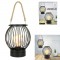 THE HOME DECO LIGHT Lanterne filaire - Ampoule LED Bistrot - 18 x 15 cm - Noir