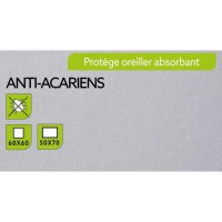 TODAY Protege Oreiller Absorbant Anti-Acariens 50x70cm - 100% Coton