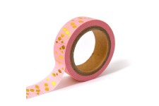 TOGA Masking tape - rose pampilles or - 10m