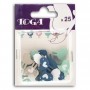 TOGA Pack de 25 Confettis Bois Oiseaux - Bleu et taupe