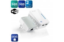 TP-Link TL-WPA4220 KIT kit de 2 CPL 600 Mbps Wi-Fi 300 Mbps avec 2 Ports Ethernet - Solution idéale pour profiter du service Mul