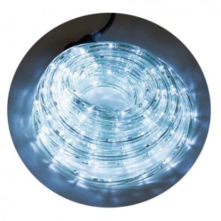 Tube lumineux extérieur - 192 LED blanc froid - 8 m - Connectable - 24 flashs crépitant