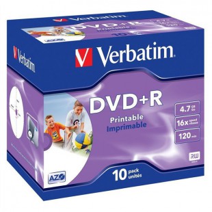 Verbatim DVD+R Imprimable 16X (par10)