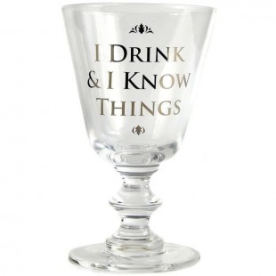 Verre a vin Game Of Thrones: "I drink and I know things"